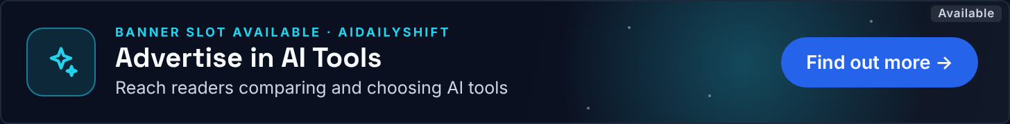Advertise in AI Tools – banner slot available, see ad options